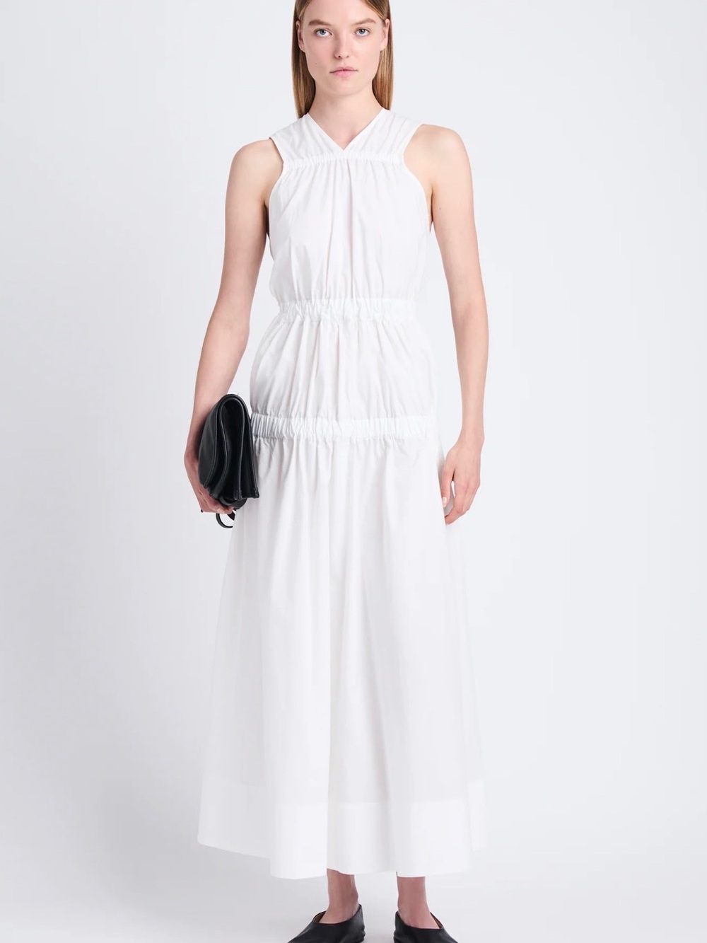 Proenza Schouler White Sleeveless Maxi Dress 100% Cotton. NWT.